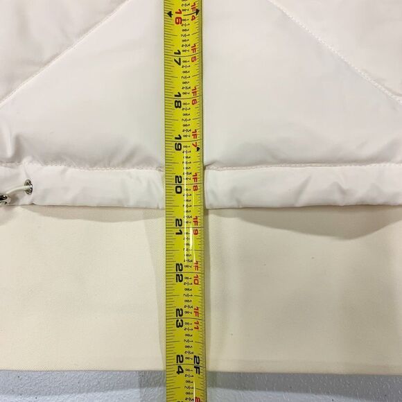 Grey Lab Down Filled Jacket Womens Small Ivory Designer Chic Boho Goose Feathers - Picture 15 of 16